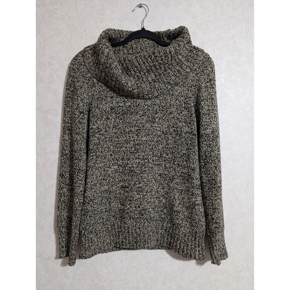 Lauren Ralph Lauren Jeans Co Vtg Tan & Black Turtle Cowl Neck Sweater Size M